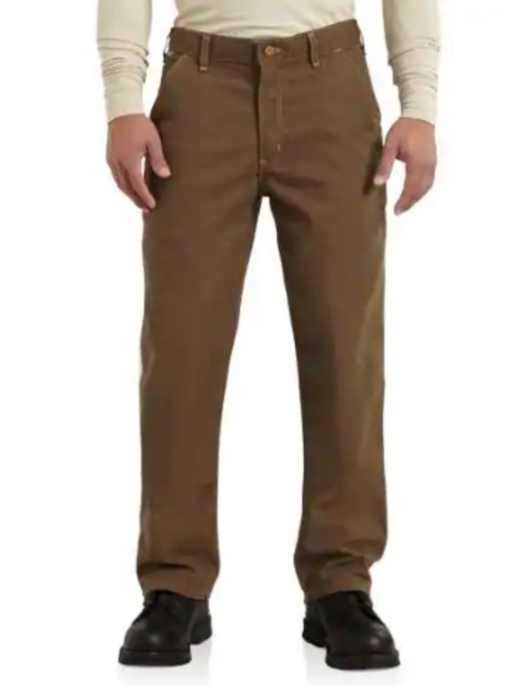 Carhartt FR Washed Duck Work Dungaree Pant Brown Fire Resistant Streetwear-32x30